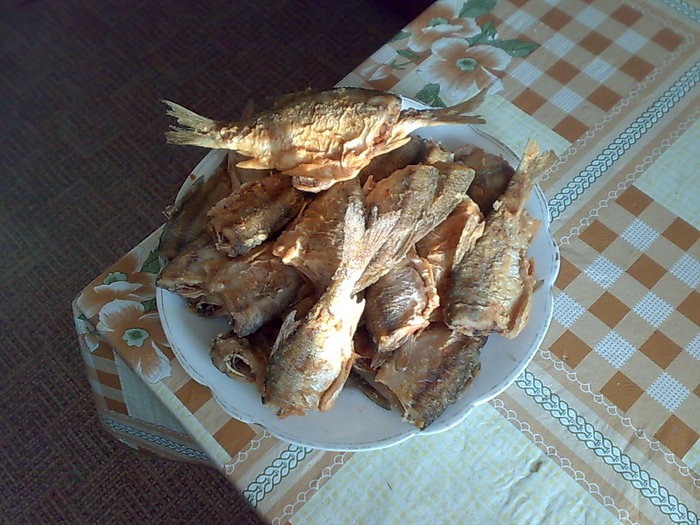 не много жаренной сорожки с Тальменки