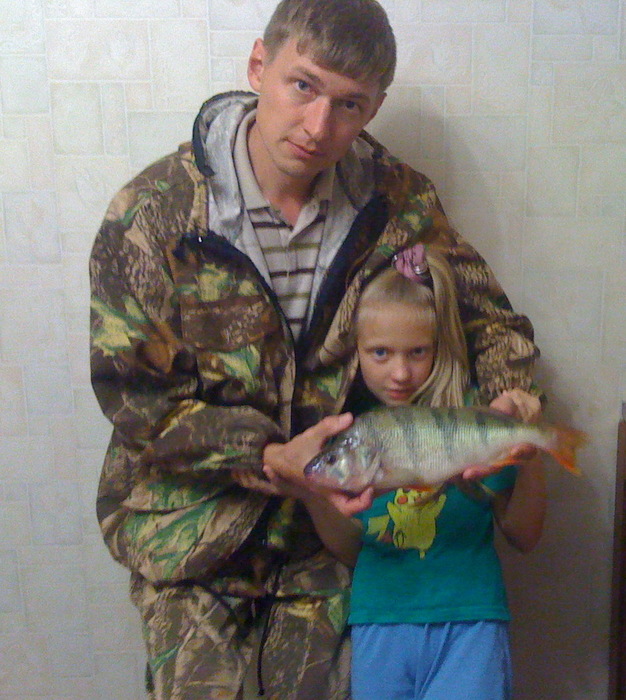 окунь, пойман район Умовского
