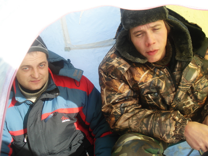 на рыбалке