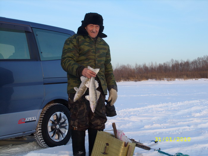 Лёхин батя и улов.