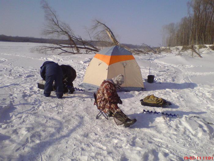 На реке Обь.