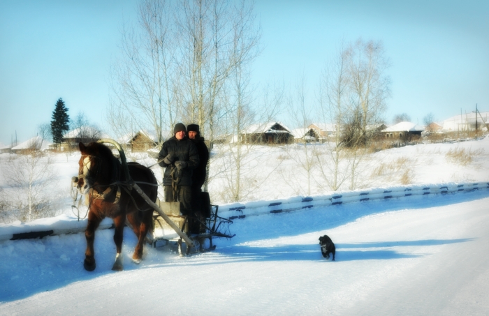 в деревушке