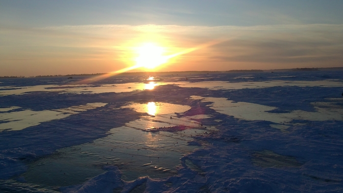 Море на закате.