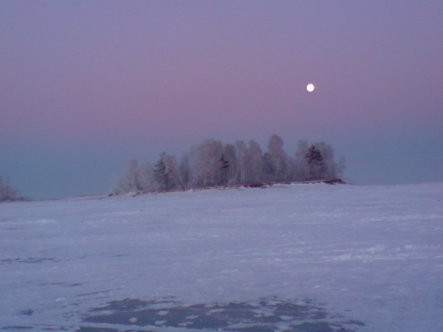Луна на закате дня. ОВХ.
