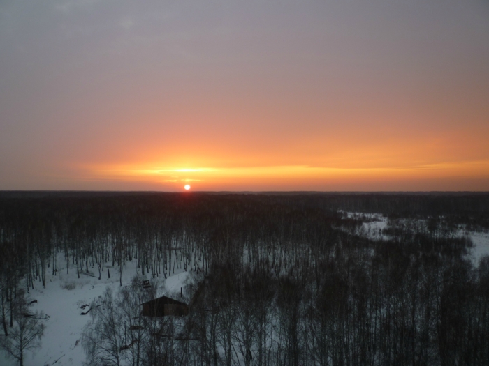 На закате