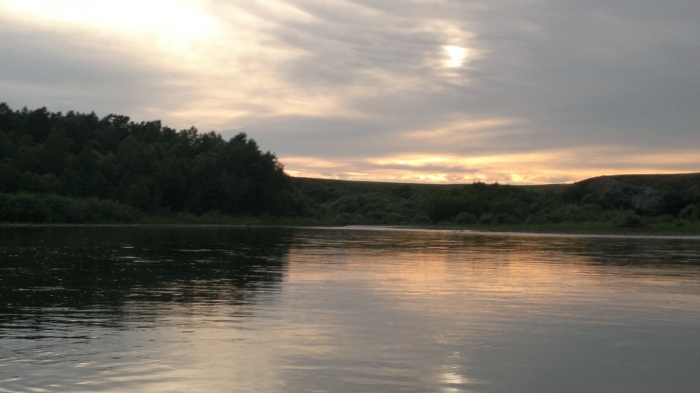 Закат на реке Чарыш