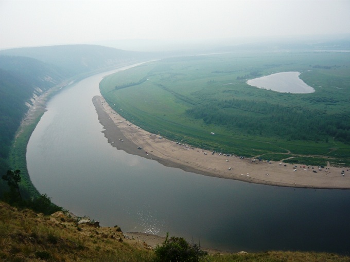 р. Амга с высоты птичьего полета