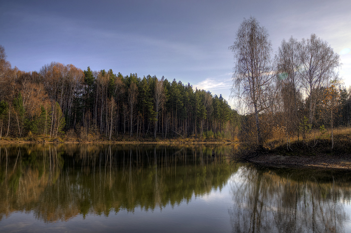На лесном озере.