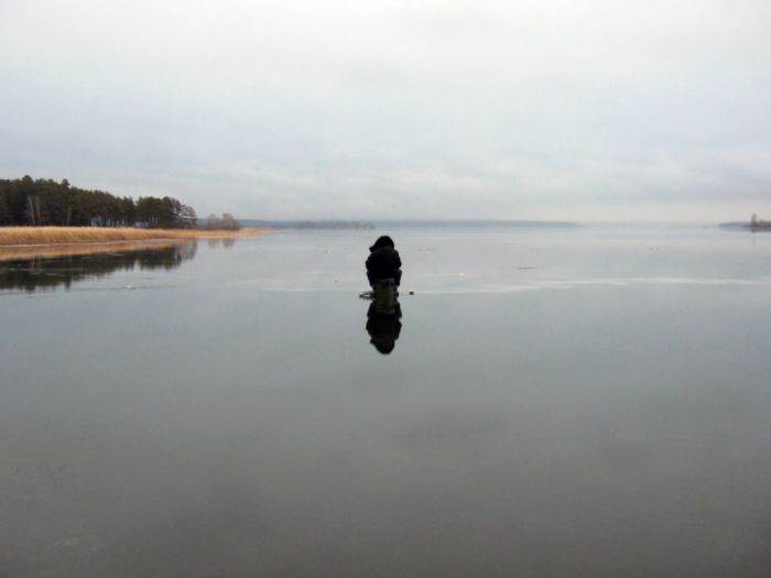 Бердский залив. Перволедье. Одиночество.