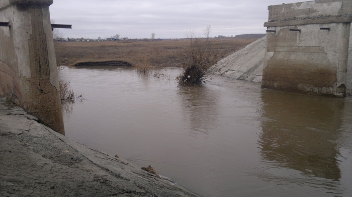 Вода ушла.