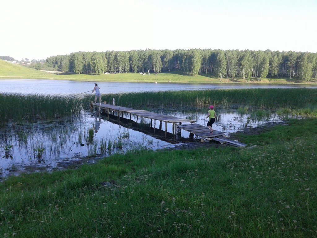 вот такие мостики у нас появляются по берегам)