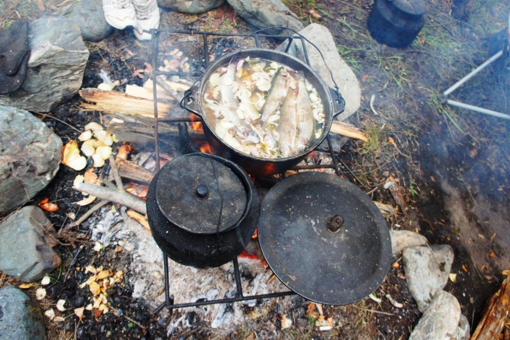 Ушица из пойманной рыбки