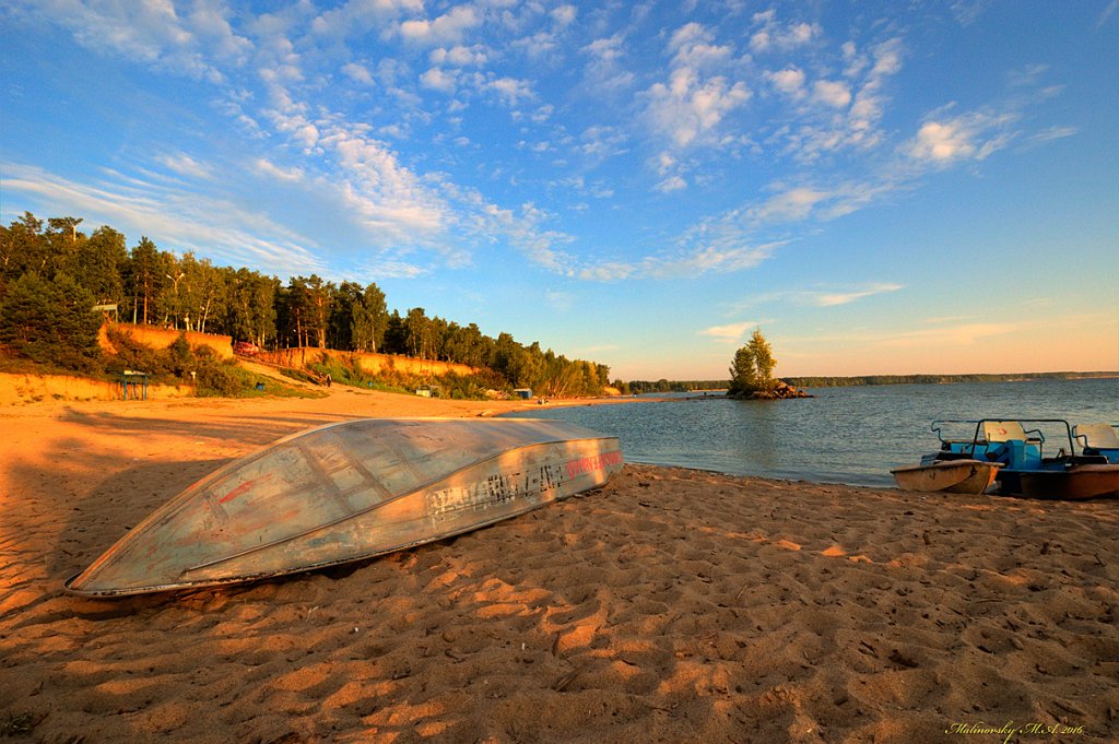 Вечер на Обском море.