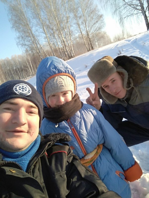 Я,племяшка и свояк.