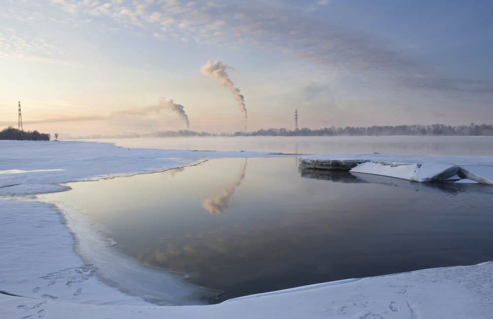 Городское весеннее утро.