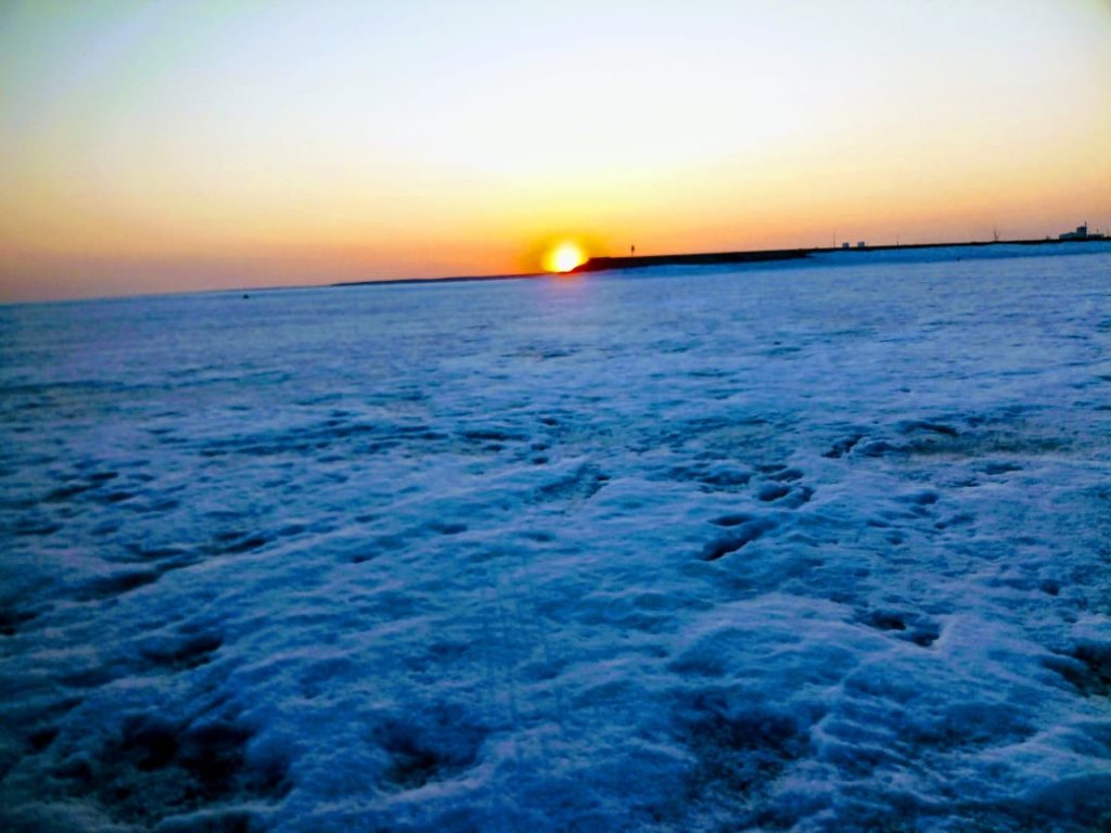Морской закат .