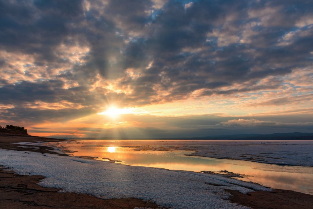 Утро на Красноярском водохранилище