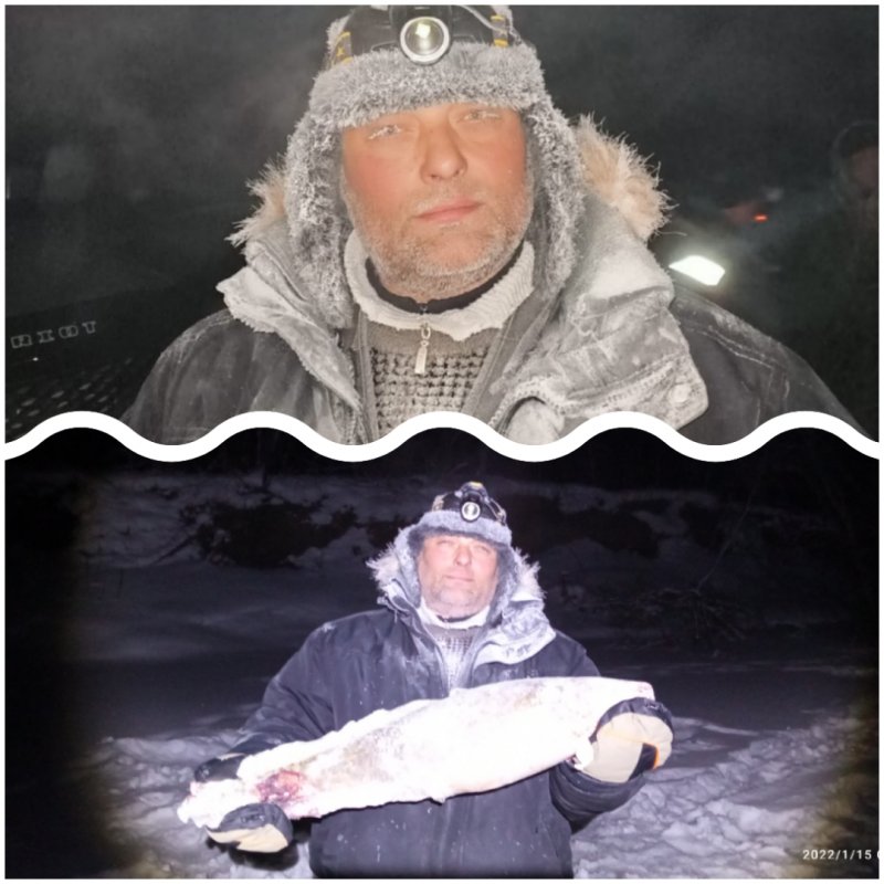 Суровый лед,сильный мороз,налим!