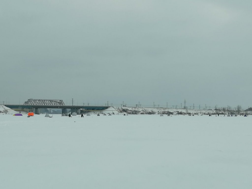 Бердск. Рыбаков на Б.З. больше чем рыбы.