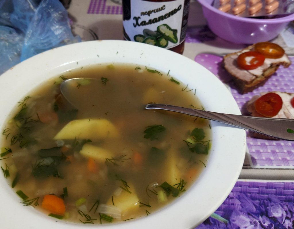 Уха из сегодняшнего улова.