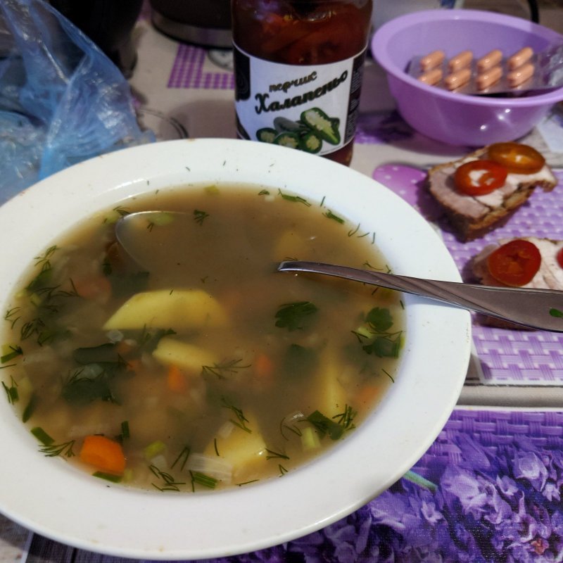 Уха из сегодняшнего улова.