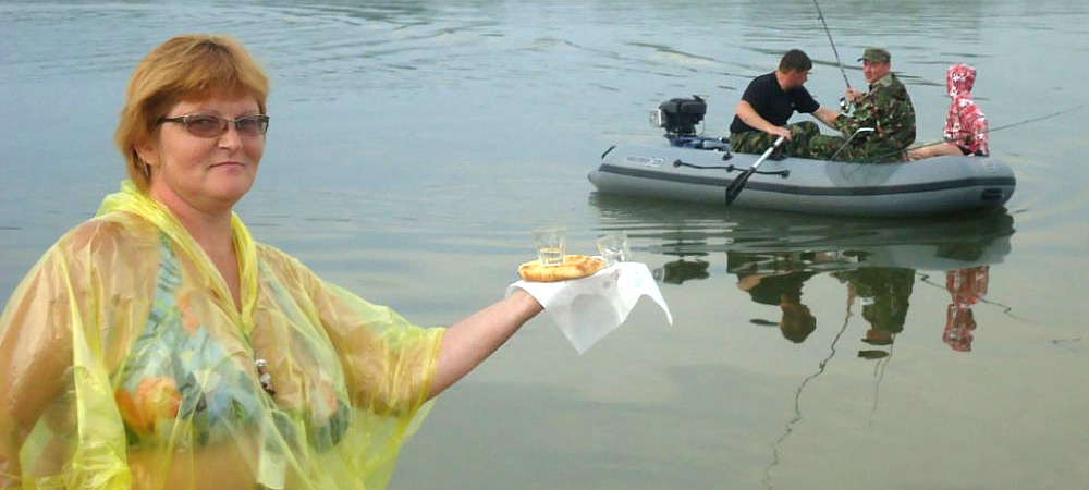 Вот так встречают рыбаков