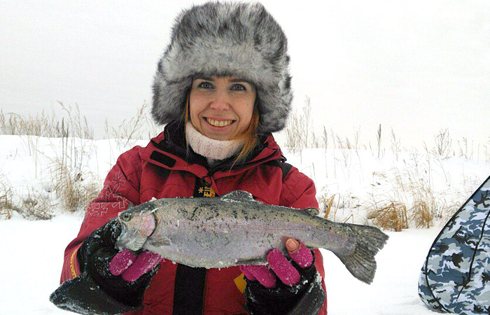 Поймала форель