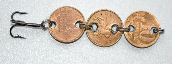 Как сделать блесну из монет. Инструкция. блесна из монет