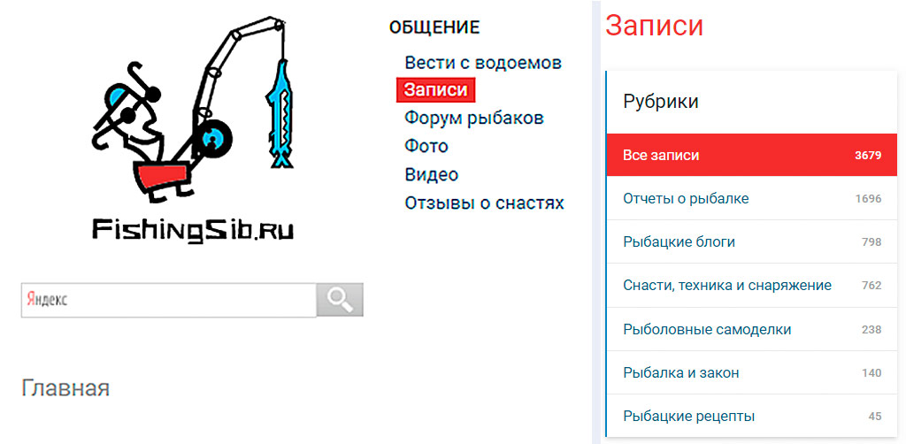 Изменения в структуре сайта Изменения на сайте