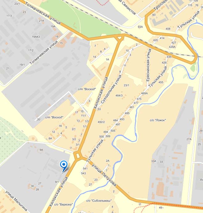 Схема проезда Автоцентр на Хилокской 9